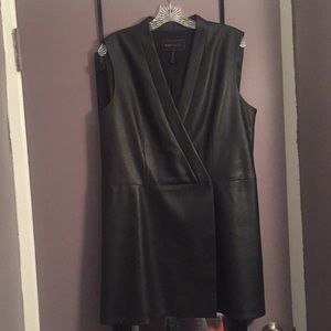 BCBGMaxAzria Leather Wrap Dress